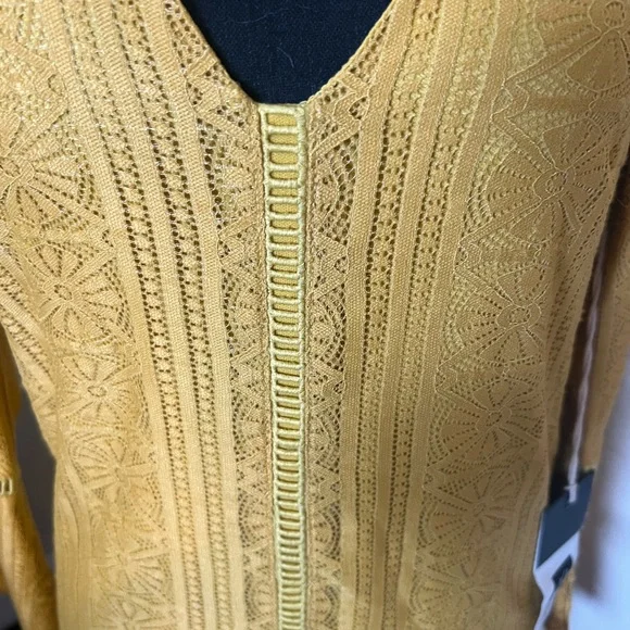 Boutique Gold Dress sz M - Picture 3 of 4